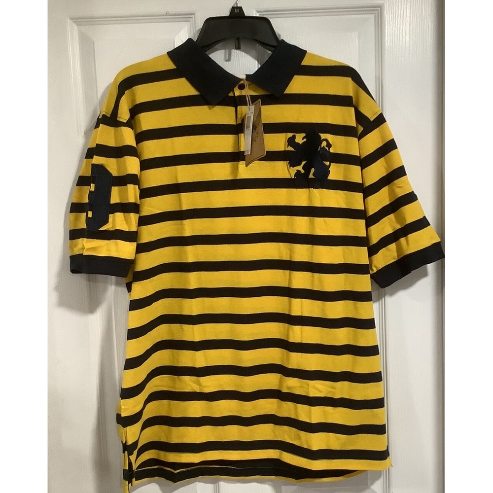 Vintage Y2K Street Ware PJ Mark Polo Lion #9 Fighting Lion  Stripe
